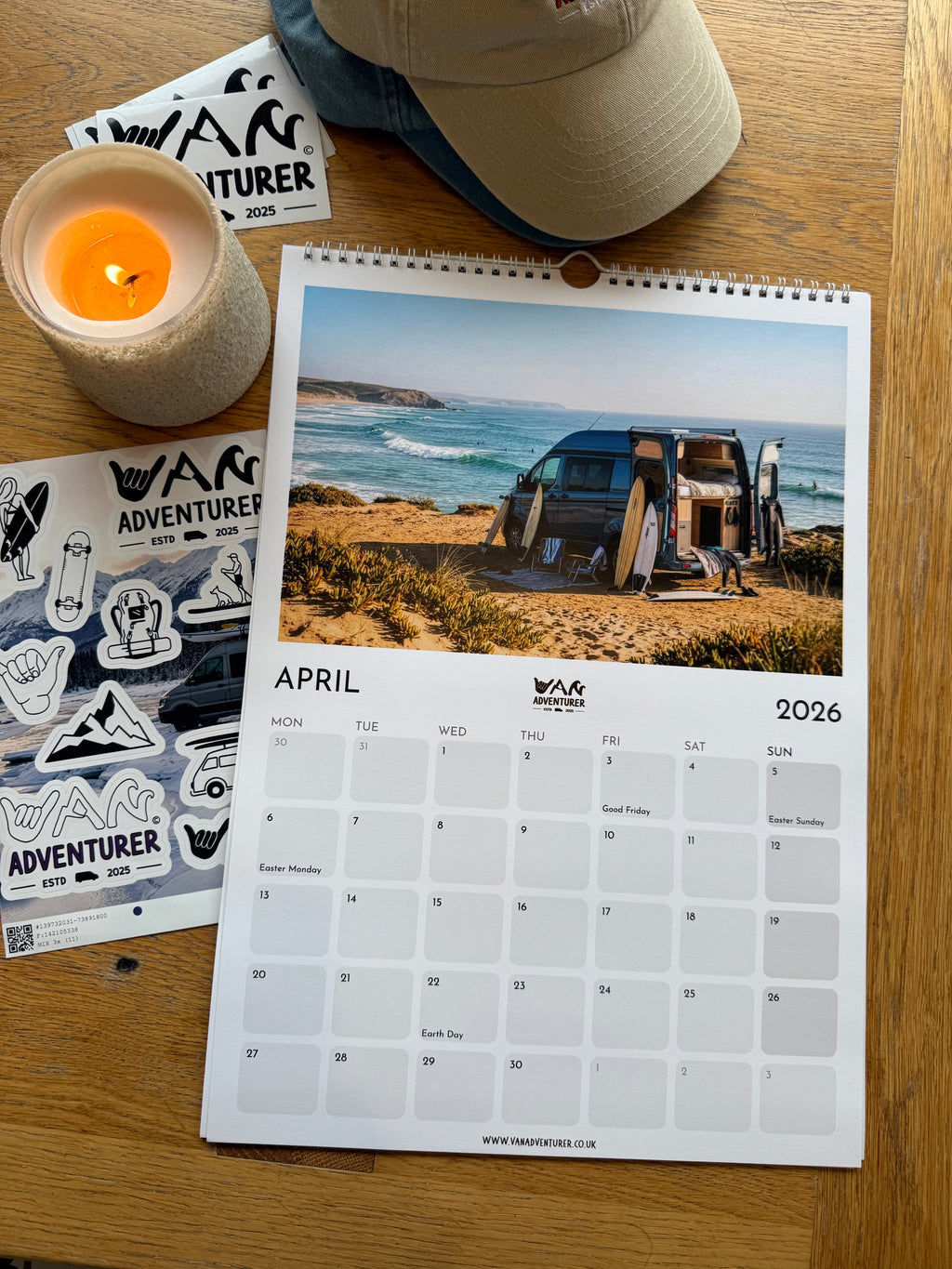 Van Adventurer Wall Calendar 2026