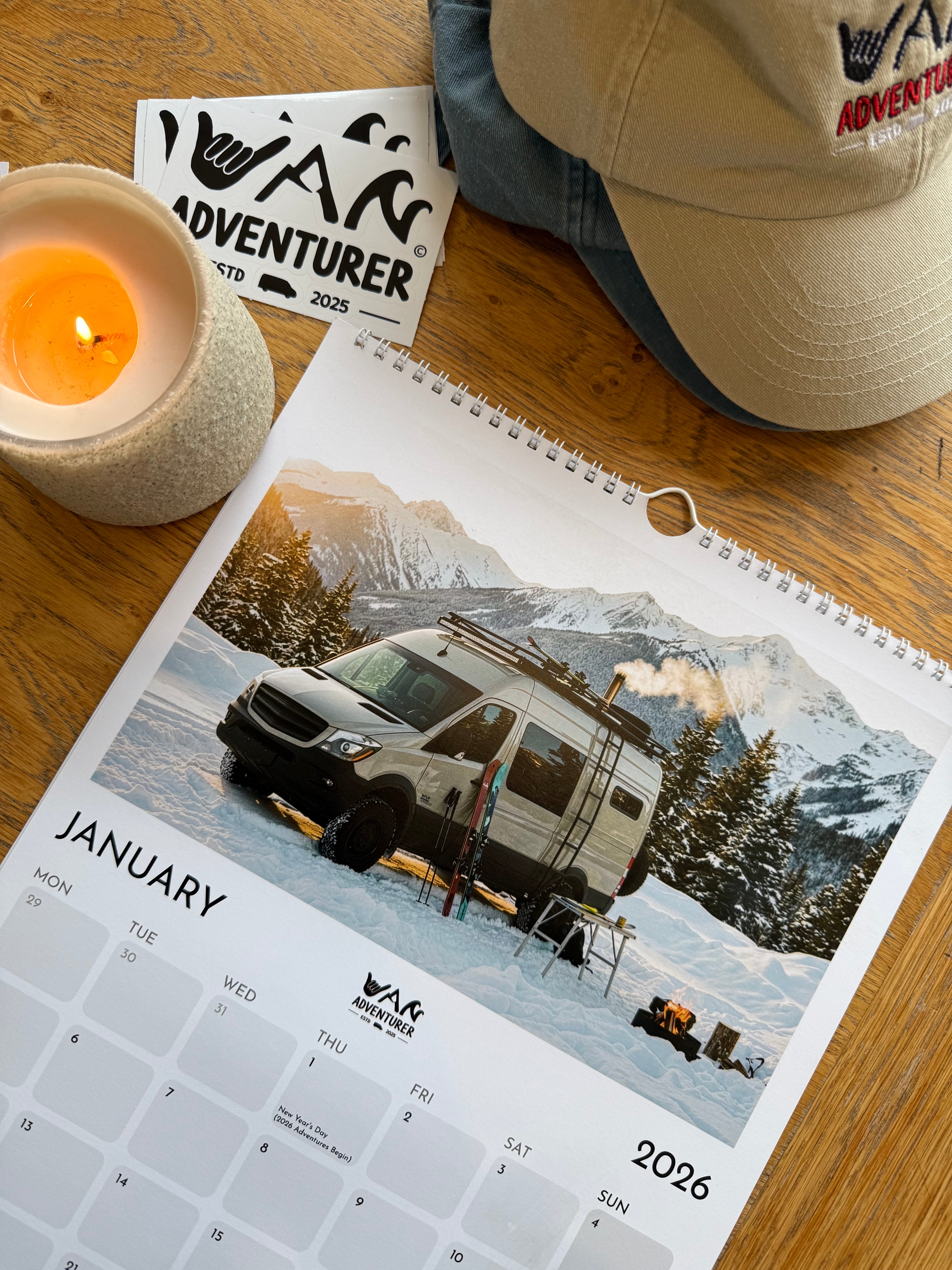 Van Adventurer Wall Calendar 2026