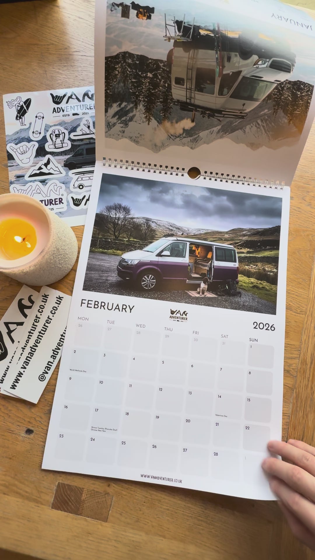 Van Adventurer Wall Calendar 2026
